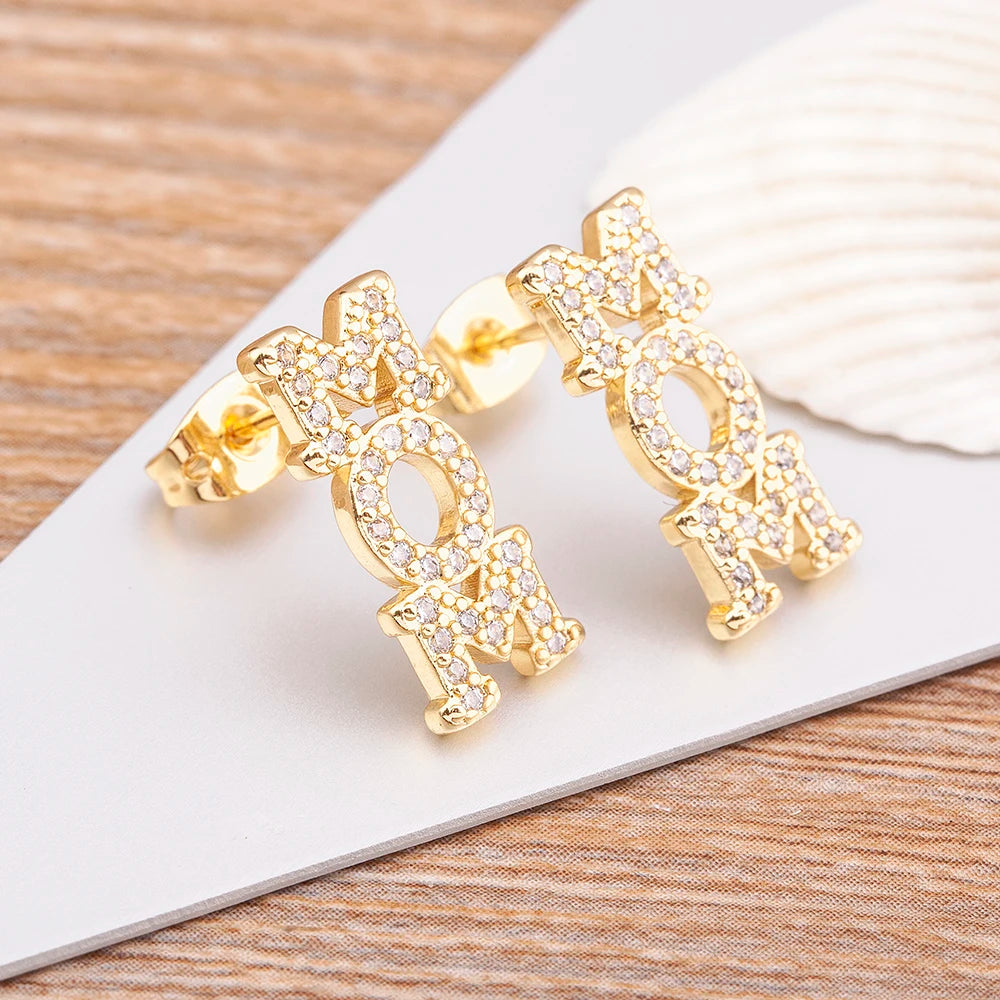 Mom Crystal Earrings
