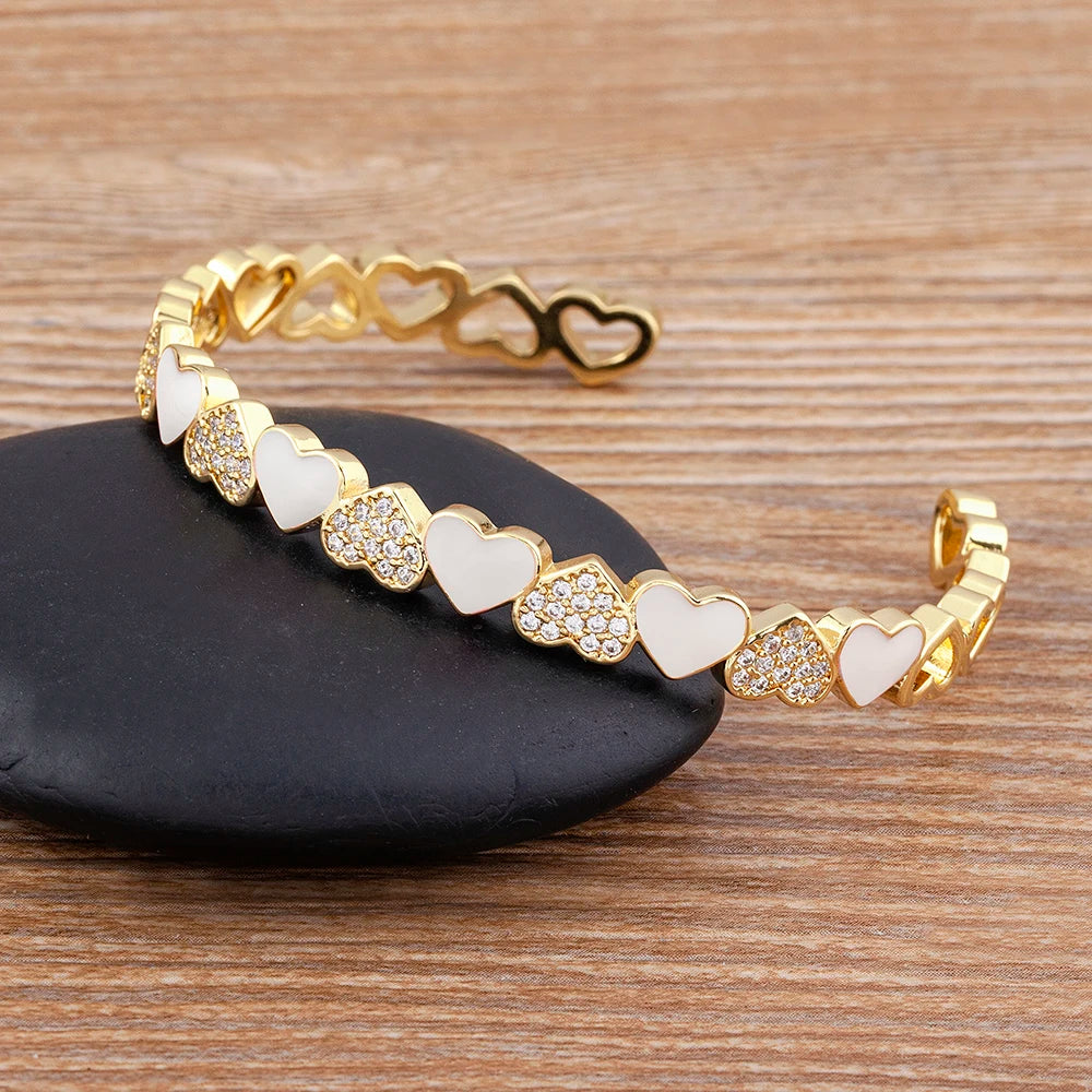 Heart Crystal Bangle