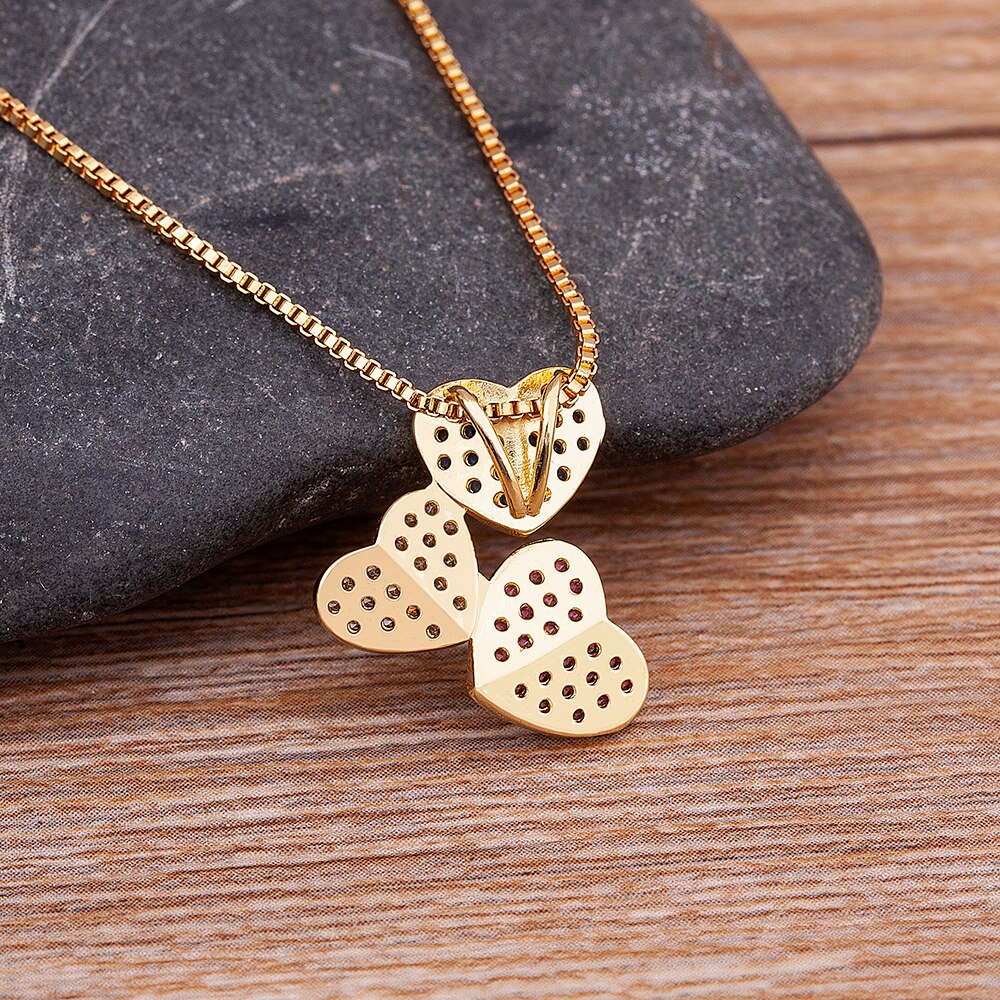 Sophia Three Heart Necklace