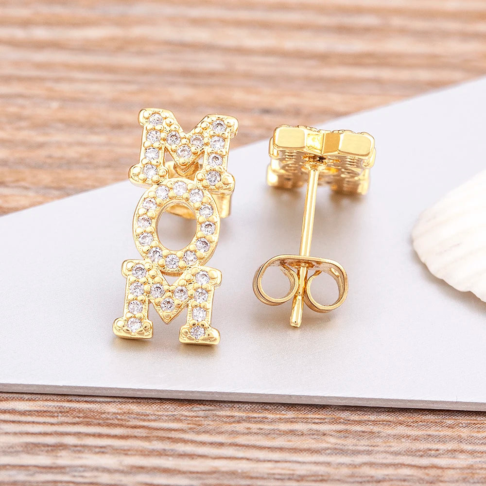 Mom Crystal Earrings