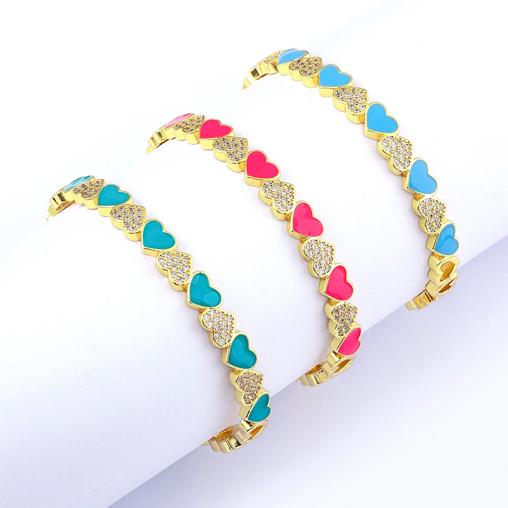 Heart Crystal Bangle