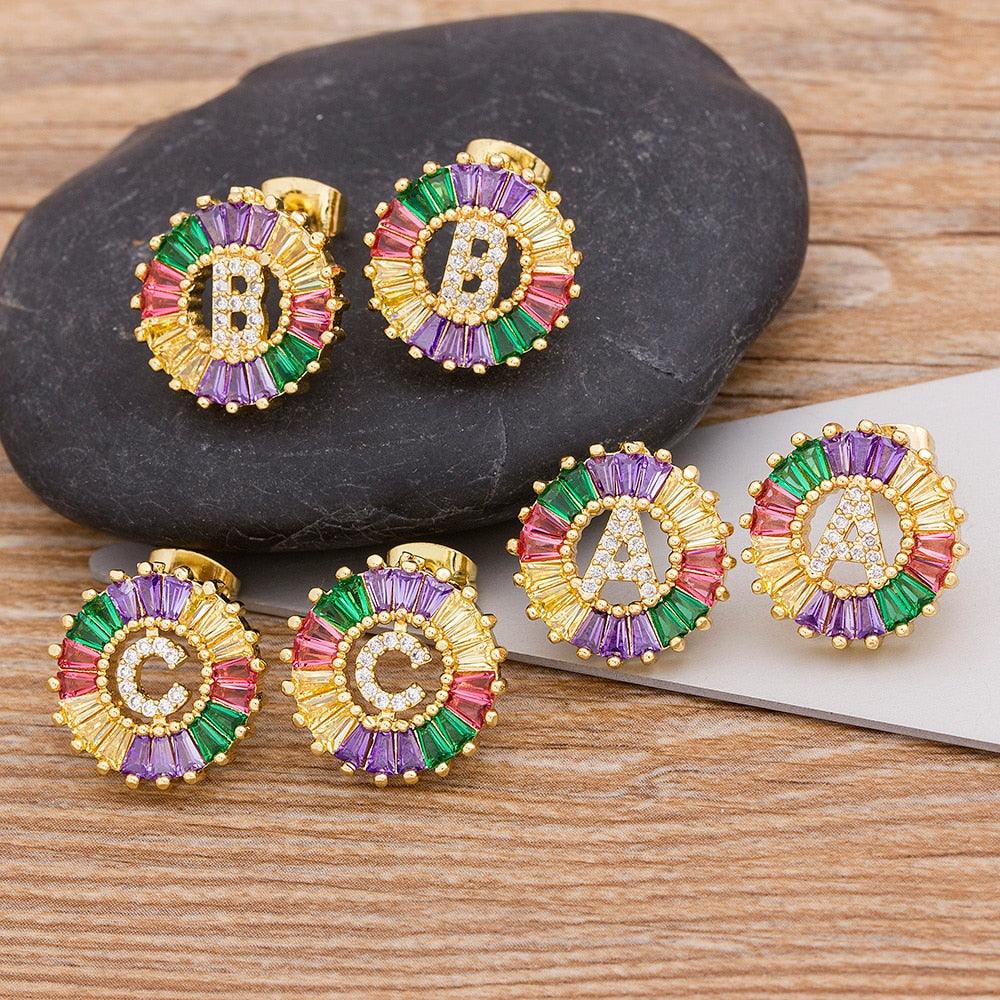 BOLD Initial Earrings - Rosetose