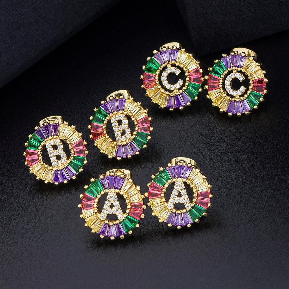 BOLD Initial Earrings - Rosetose