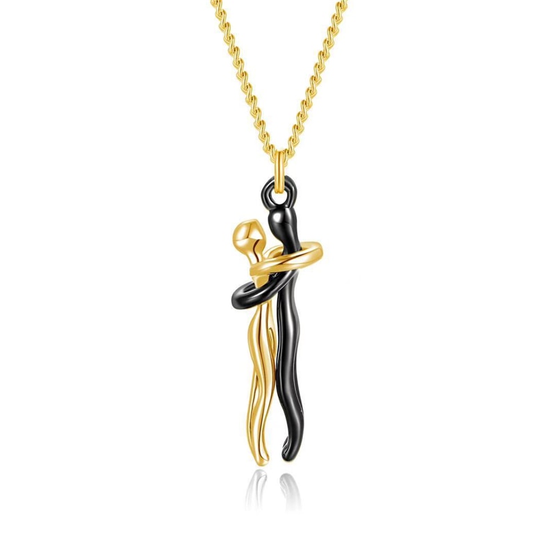 Kendi Couple Hugging Necklace - Rosetose