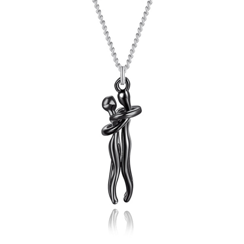 Kendi Couple Hugging Necklace - Rosetose