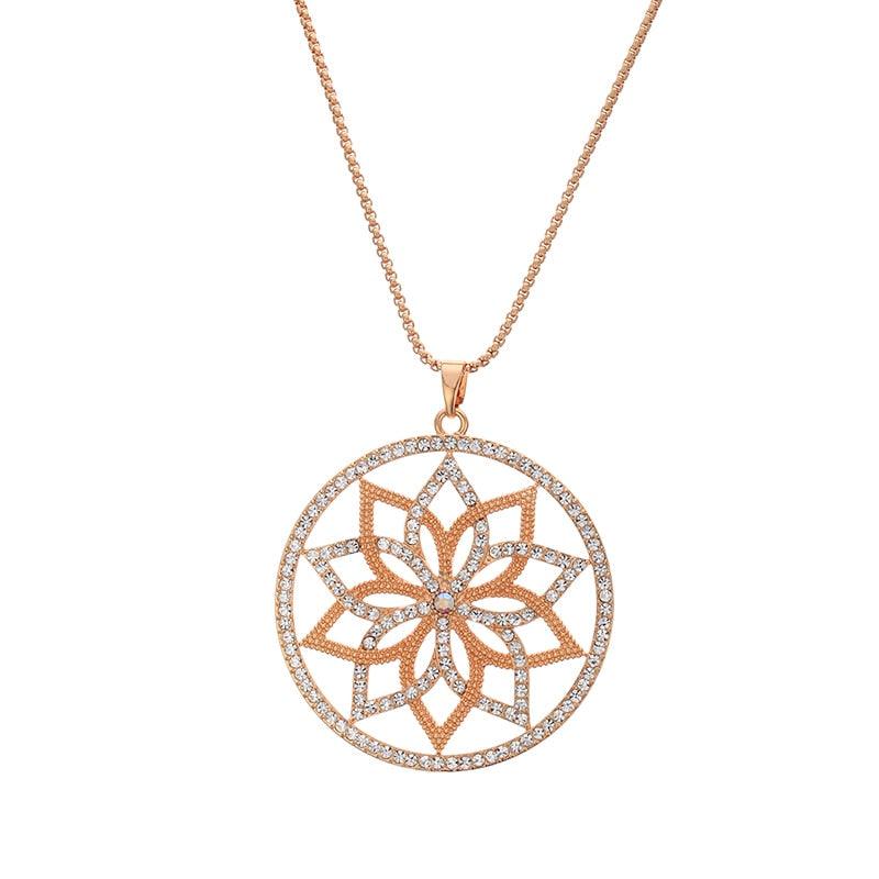 Flora Crystal Necklace - Rosetose