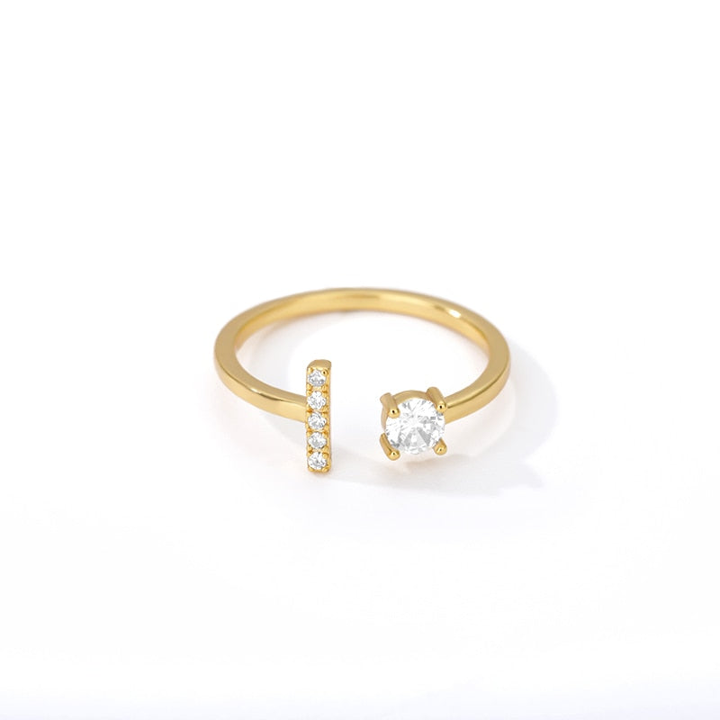 Jamie Initial Adjustable Ring - Rosetose