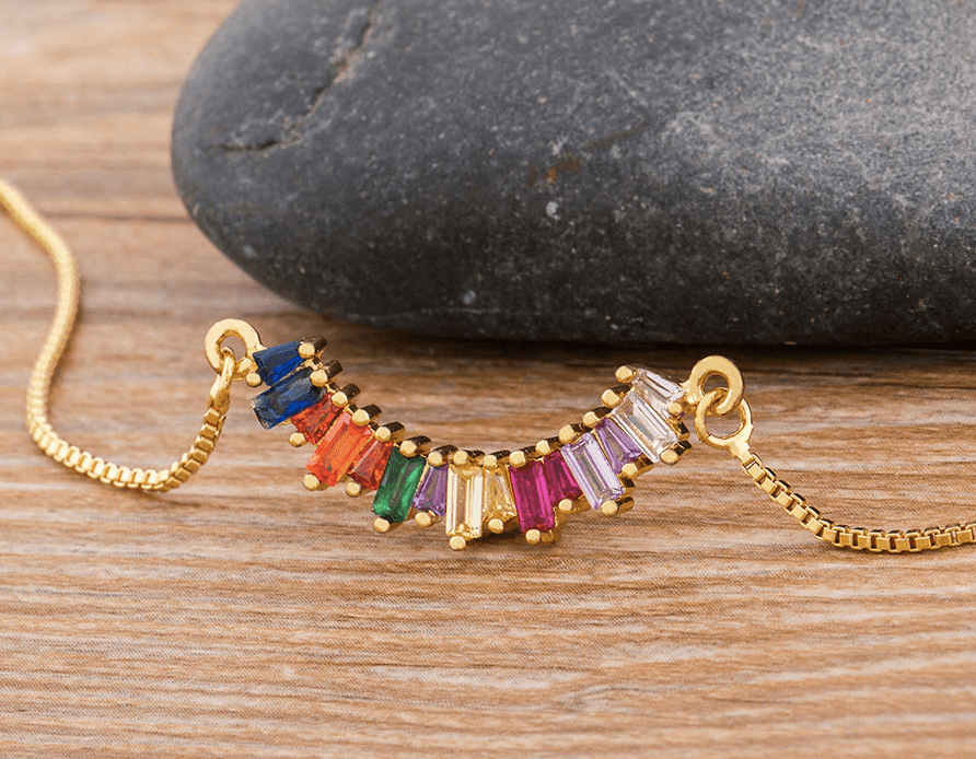 Nora Multicolor Crystal Necklace - Rosetose