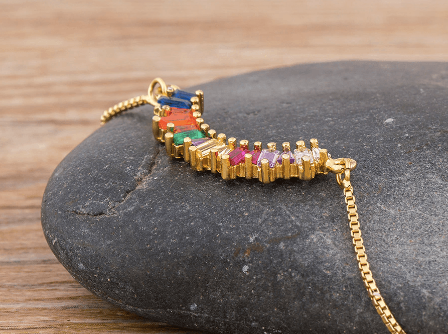 Nora Multicolor Crystal Necklace - Rosetose