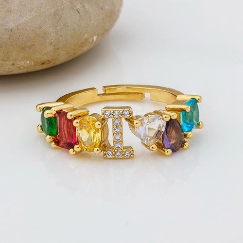 ELAINA Adjustable Initial Ring - Rosetose
