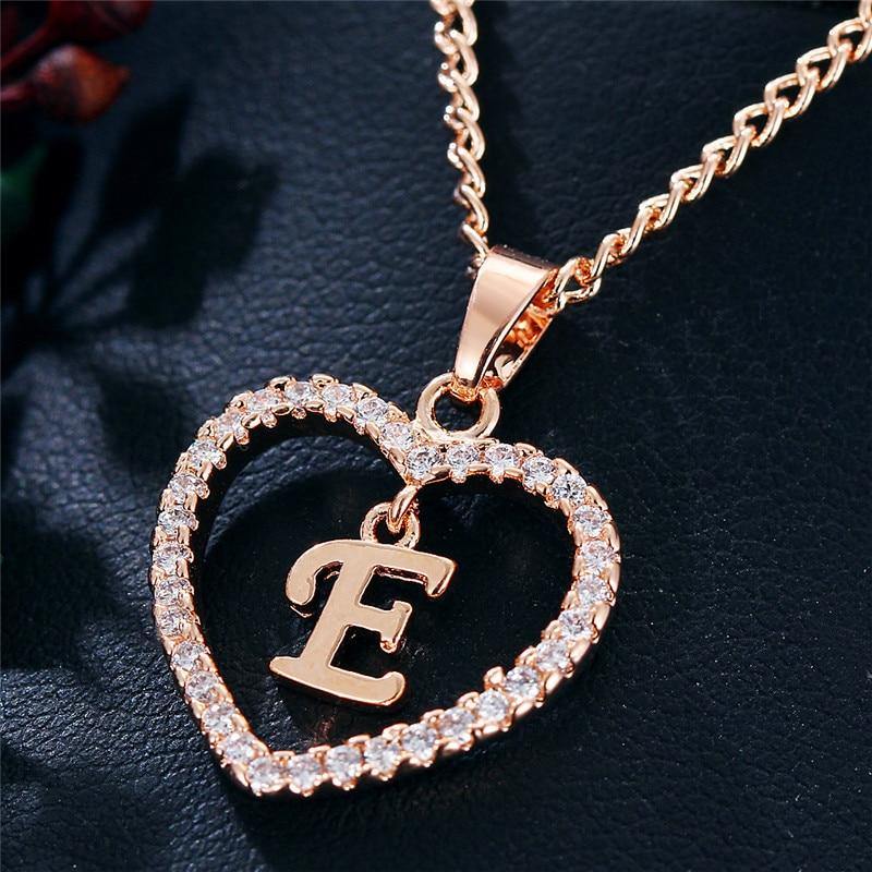 AMORE Initial Necklace - Rosetose