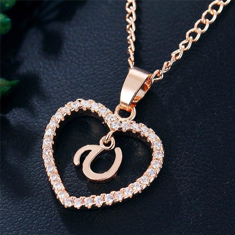 AMORE Initial Necklace - Rosetose