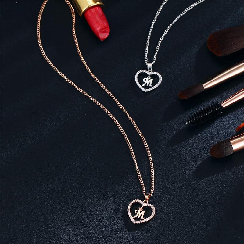 AMORE Initial Necklace - Rosetose