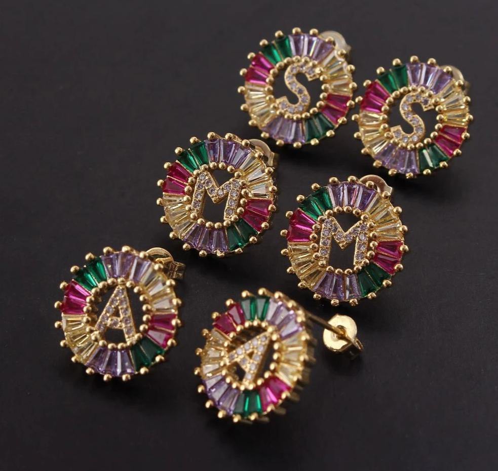 BOLD Initial Earrings - Rosetose