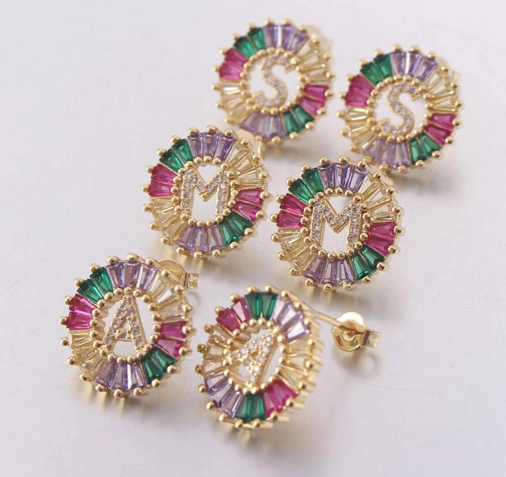 BOLD Initial Earrings - Rosetose