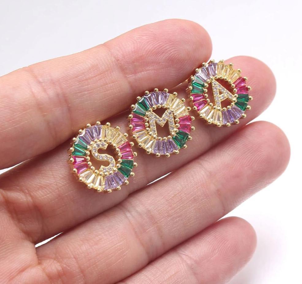 BOLD Initial Earrings - Rosetose