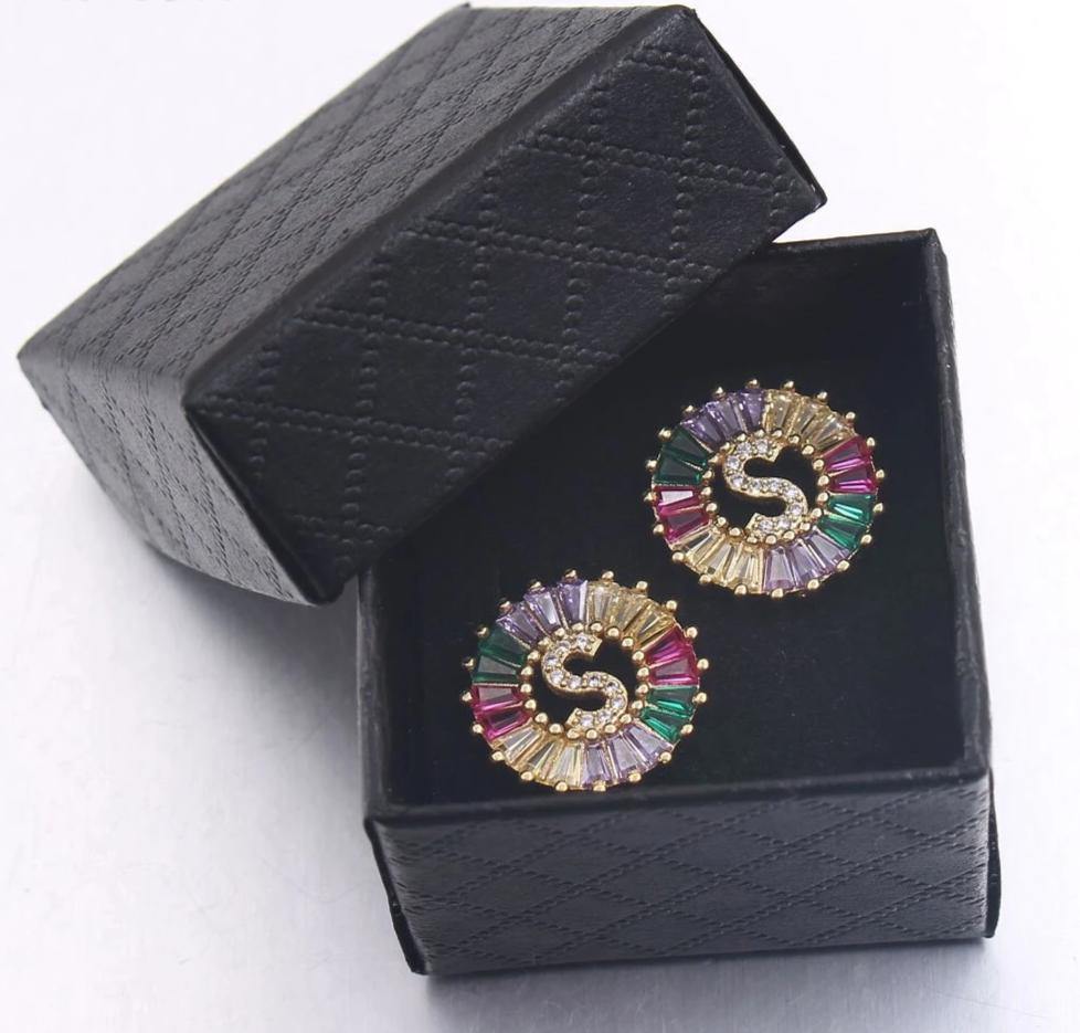 BOLD Initial Earrings - Rosetose