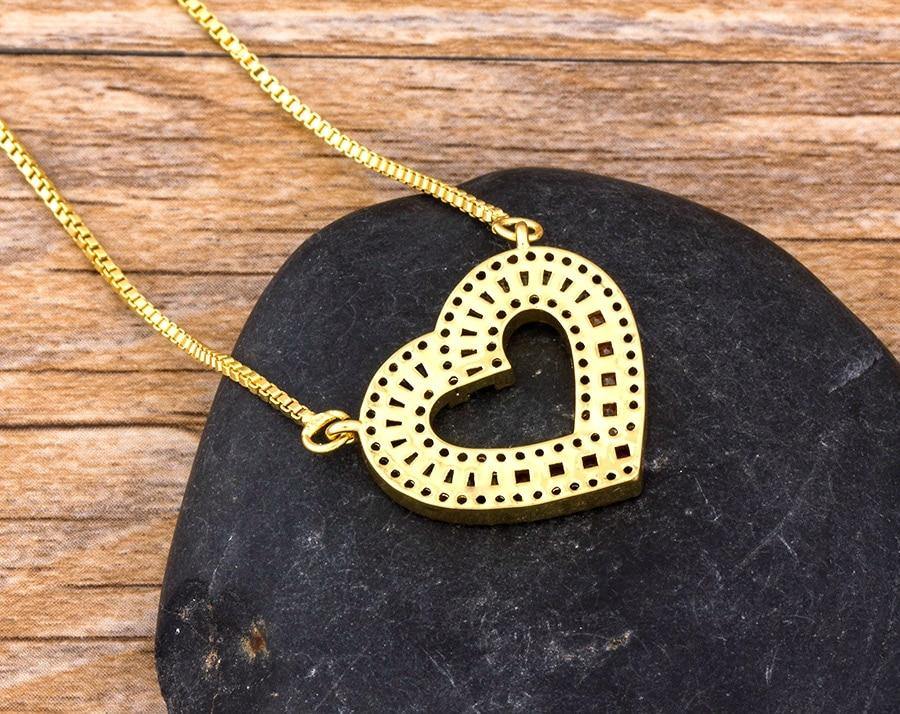Multicolor Heart Necklace - Rosetose