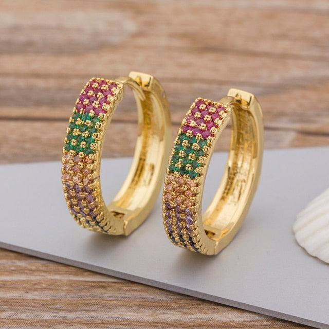 Multicolor Stud Earrings - Rosetose