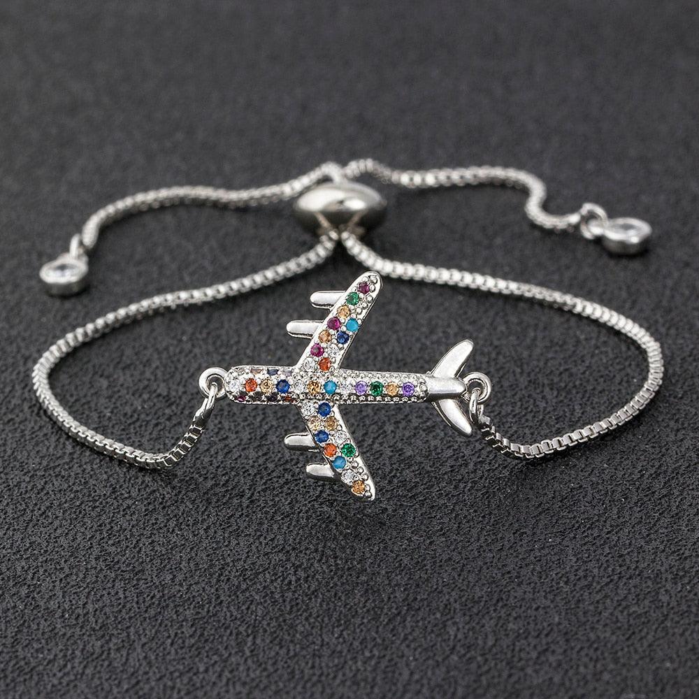 Bessie Multicolor Airplain Chain Bracelet - Rosetose