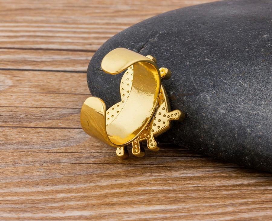 Blake Heart Adjustable Ring - Rosetose