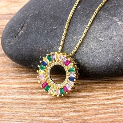 Laila Multicolor Crystal Necklace - Rosetose