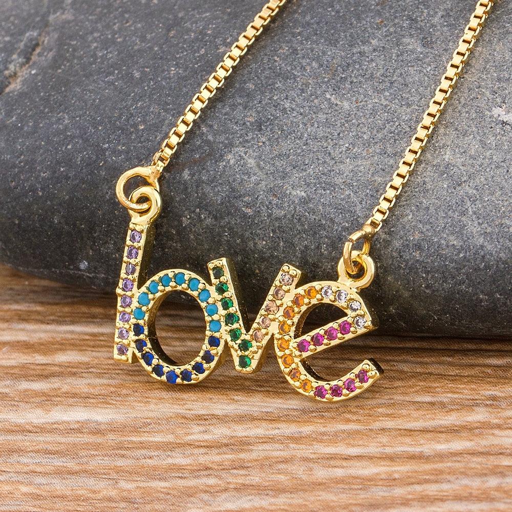 Love Crystal Necklace - Rosetose