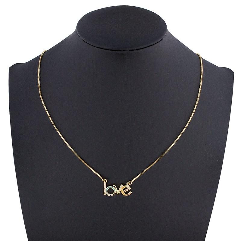 Love Crystal Necklace - Rosetose