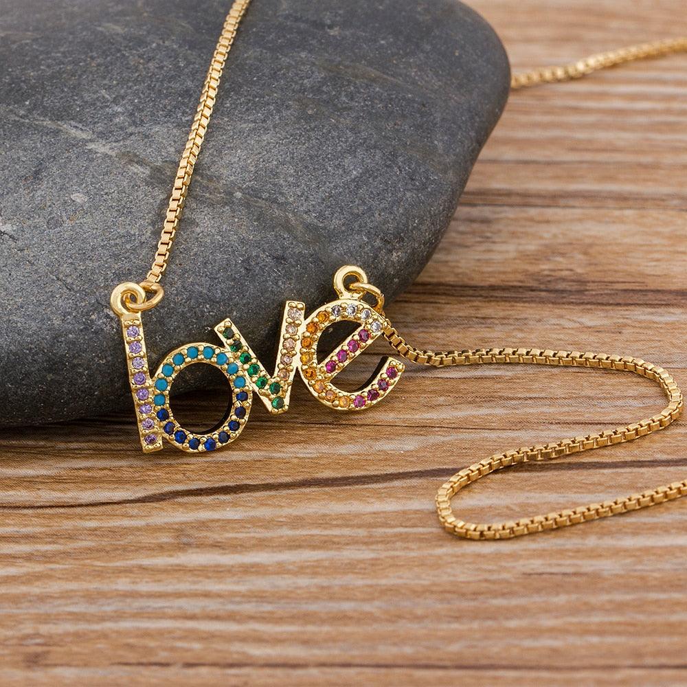 Love Crystal Necklace - Rosetose