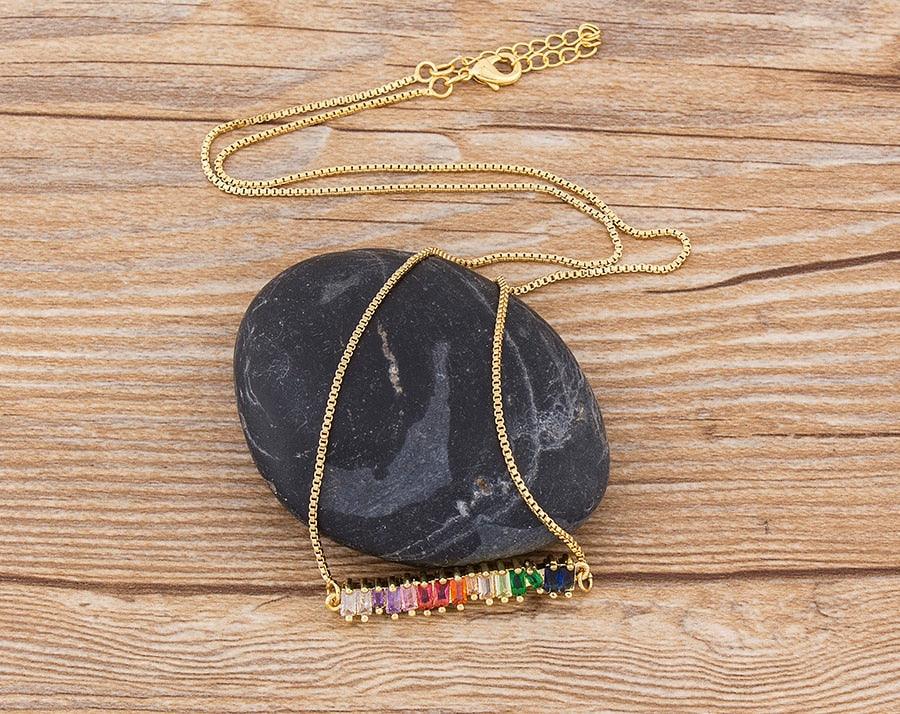 Nora Multicolor Crystal Necklace - Rosetose