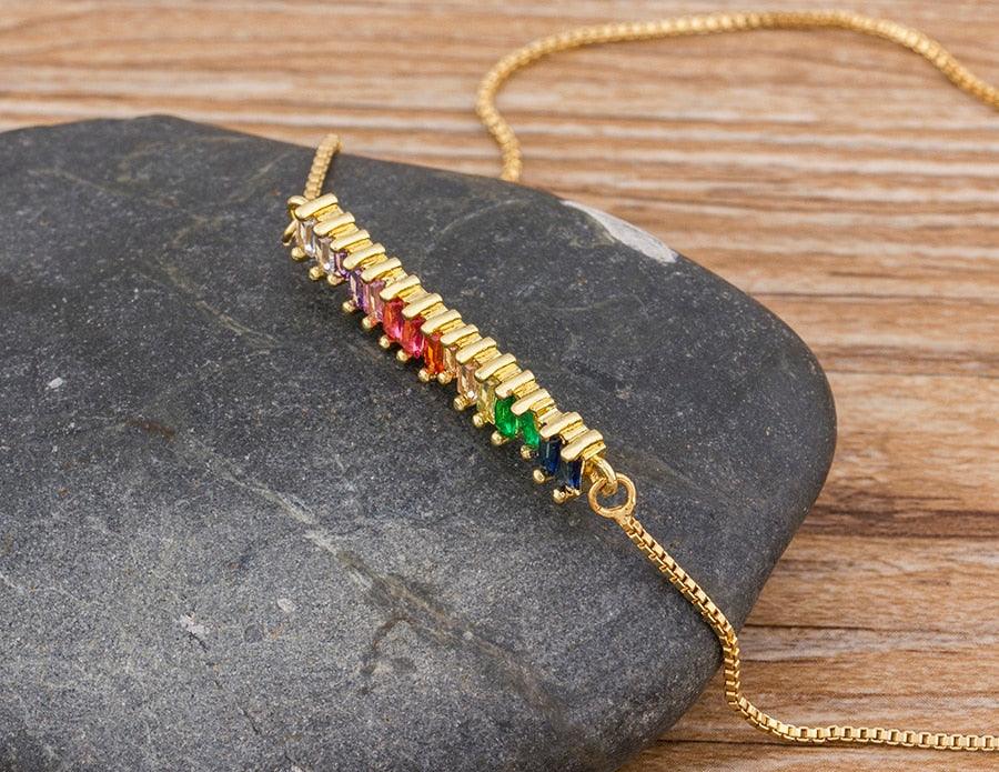 Nora Multicolor Crystal Necklace - Rosetose