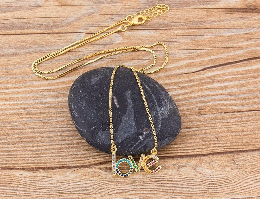 Love Crystal Necklace - Rosetose