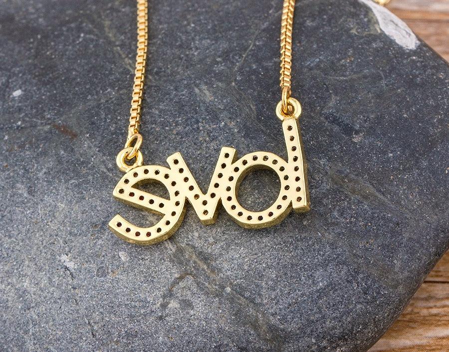 Love Crystal Necklace - Rosetose