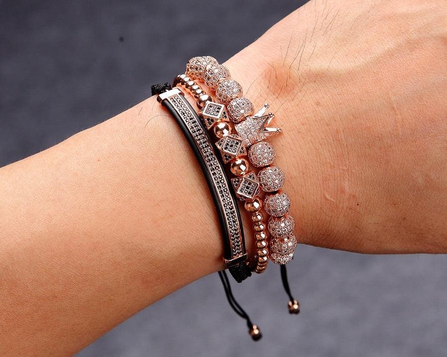 BRAVE Crown Beaded Bracelet - Rosetose