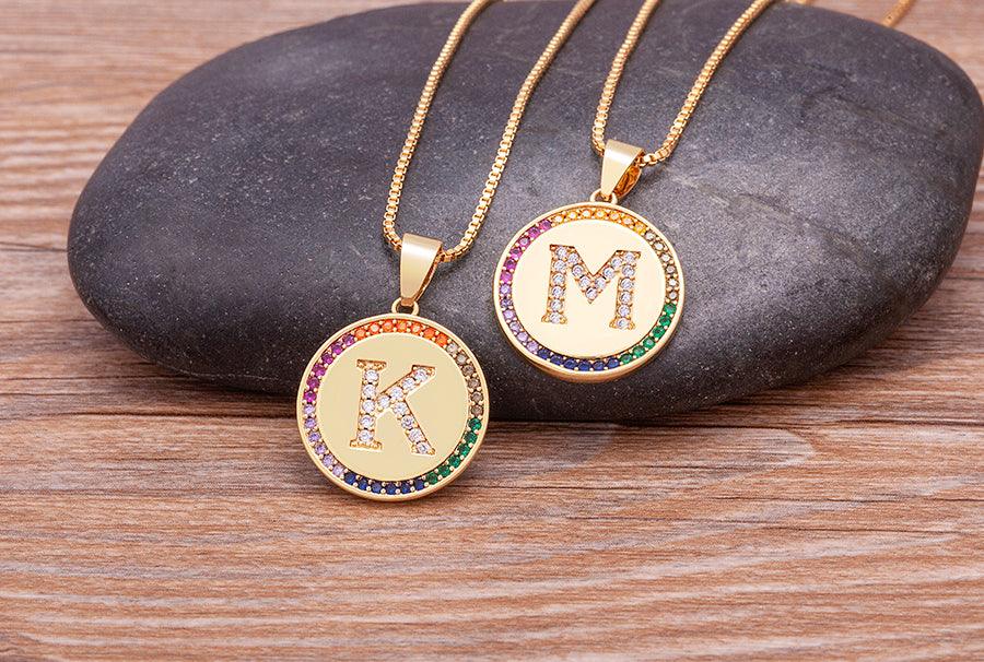 Lily Multicolor Initial Necklace - Rosetose