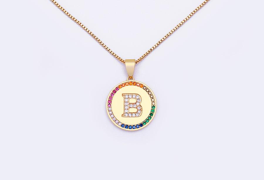 Lily Multicolor Initial Necklace - Rosetose