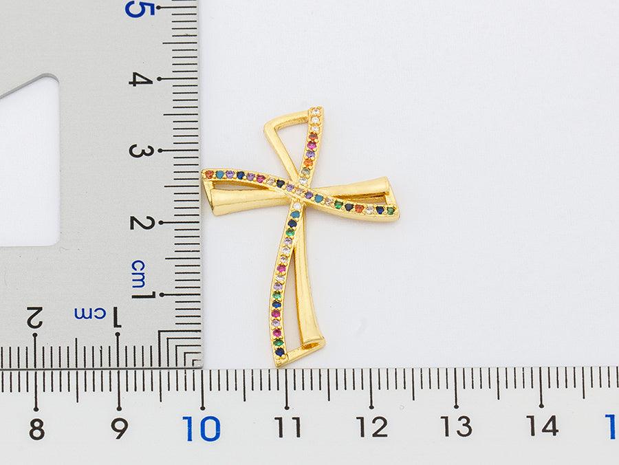 Jada Multicolor Cross Necklace - Rosetose