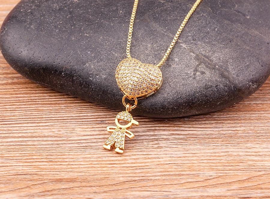 Delight Crystal Heart Necklace - Rosetose