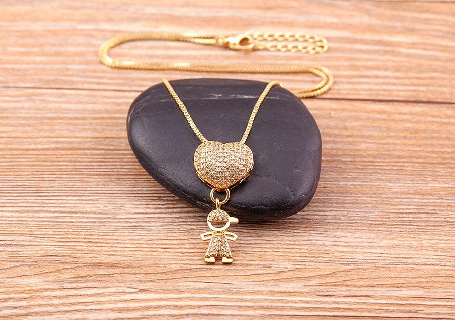 Delight Crystal Heart Necklace - Rosetose