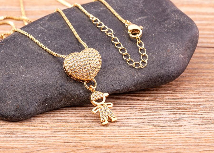 Delight Crystal Heart Necklace - Rosetose