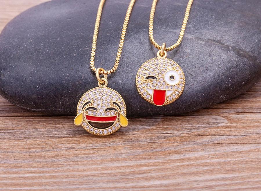 Emoji Crystal Necklace - Rosetose