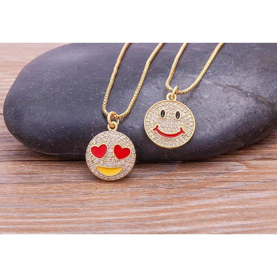Emoji Crystal Necklace - Rosetose