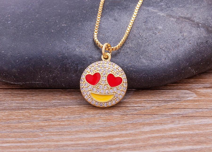 Emoji Crystal Necklace - Rosetose