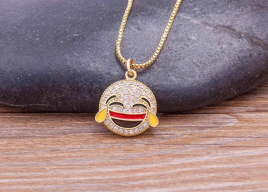 Emoji Crystal Necklace - Rosetose