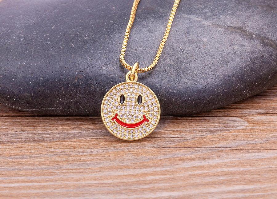 Emoji Crystal Necklace - Rosetose