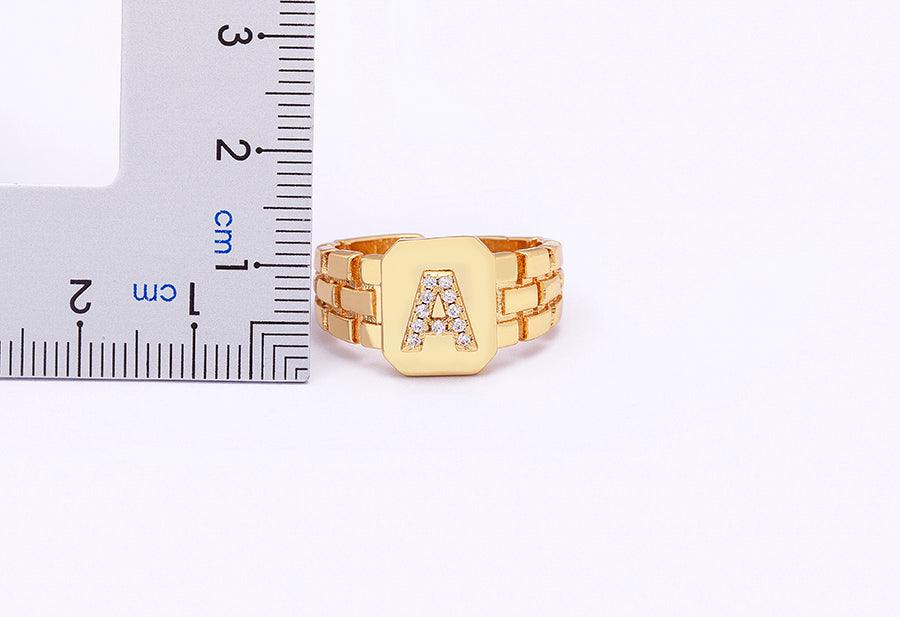 Moriah Initial Adjustable Ring - Rosetose