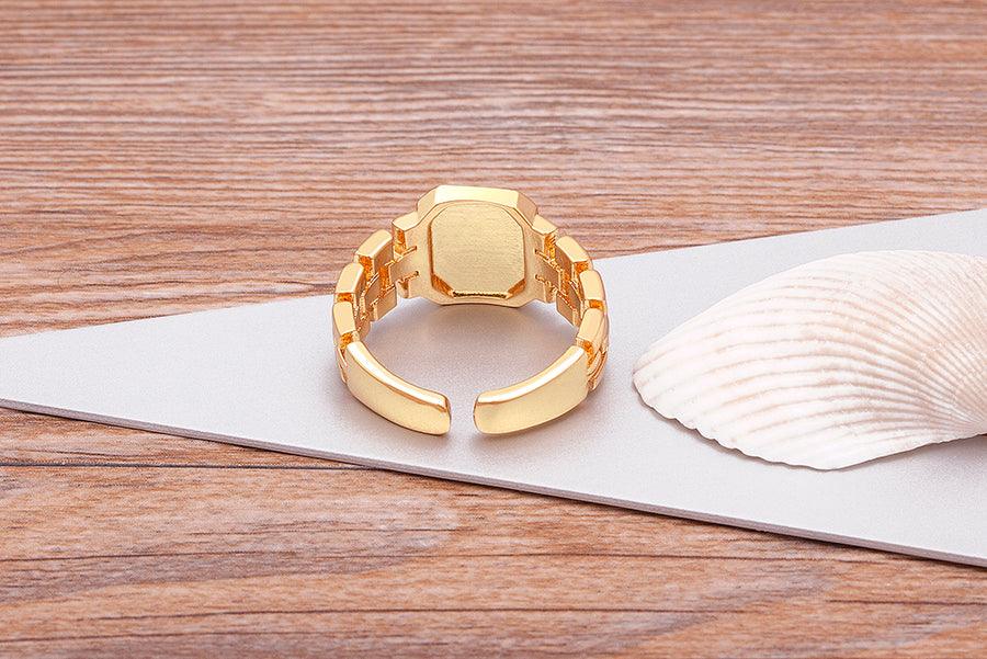 Moriah Initial Adjustable Ring - Rosetose