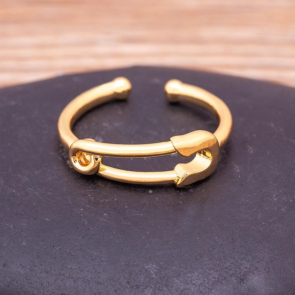 Lizzy Adjustable Paperclip Ring - Rosetose