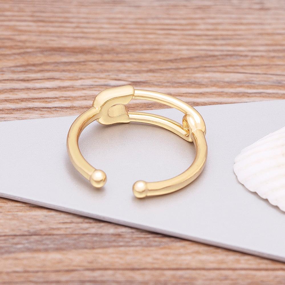 Lizzy Adjustable Paperclip Ring - Rosetose