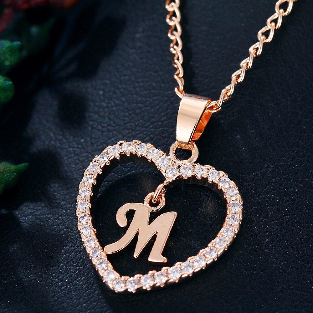 AMORE Initial Necklace - Rosetose